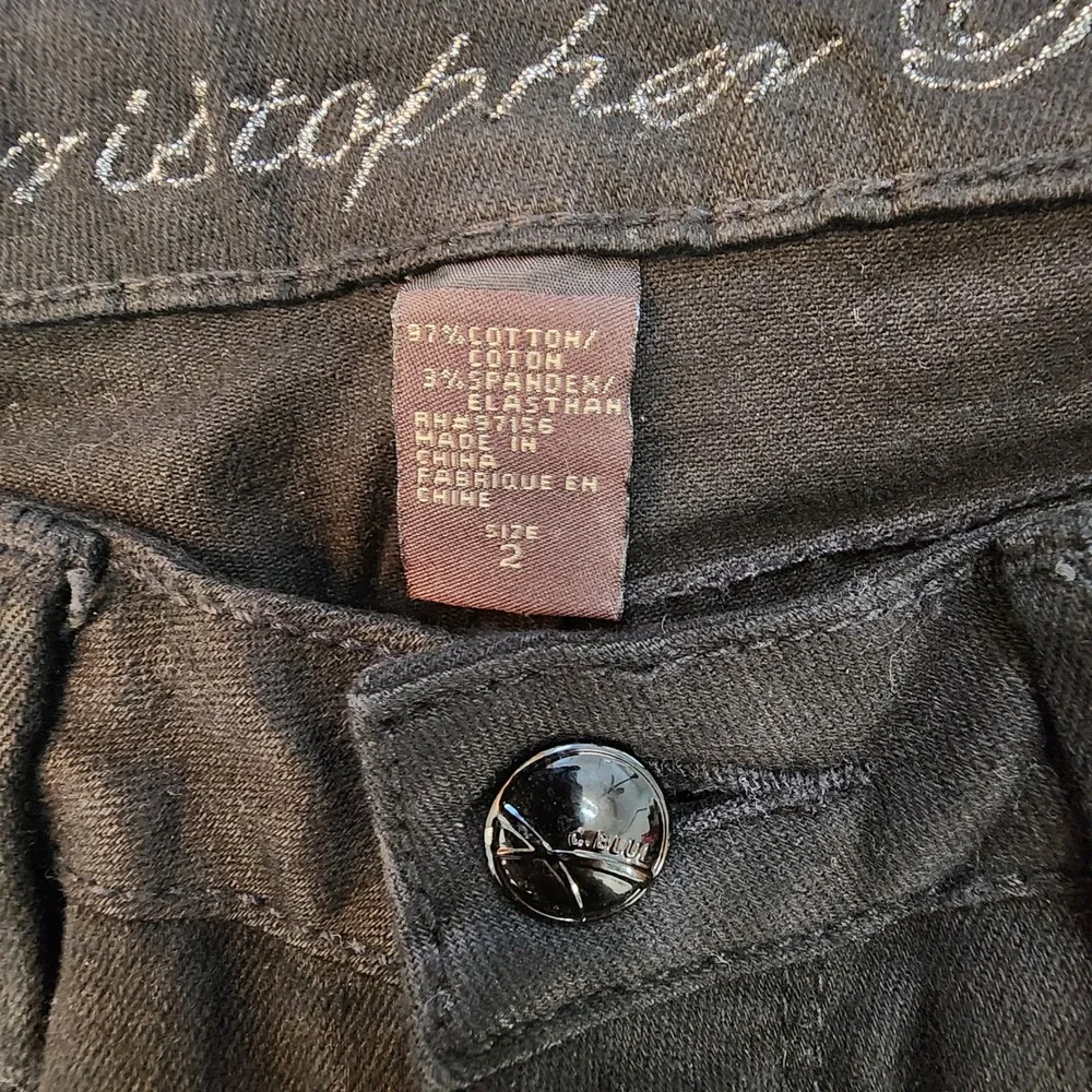 Christopher Blue Black Skinny Jeans Size 2 (Fits like 26)